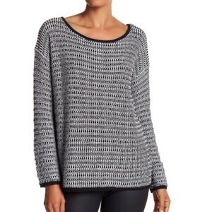 JOIE Soft Joie Black White Pullover Sweater XS